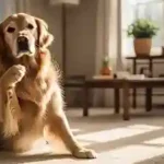 a dog is scratching its neck constantly