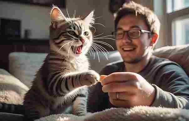 Cat meowing for attention and treats – why cats meow