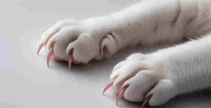  Close-up of a cat claw showing the quick.