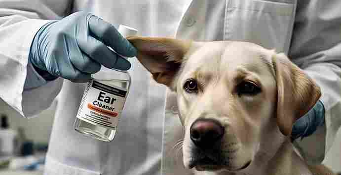 the Best Way to Clean a Dog’s Ears?,Person applying ear cleaner into a dog’s ear canal

