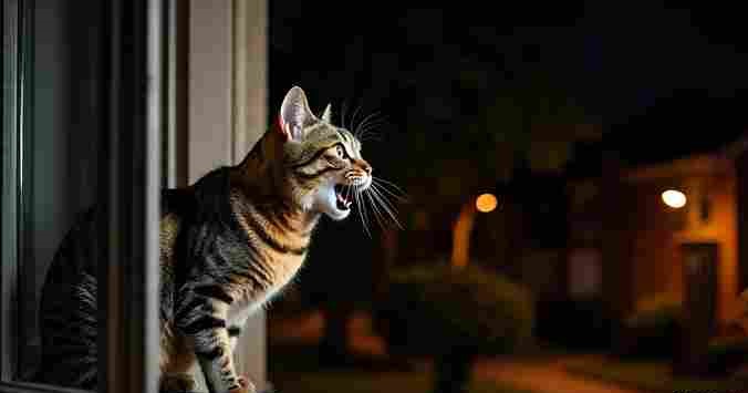 Male Cats Get in Heat, and mewing at night